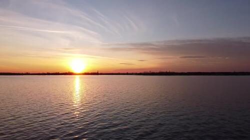 Palic towards Sunset with birds